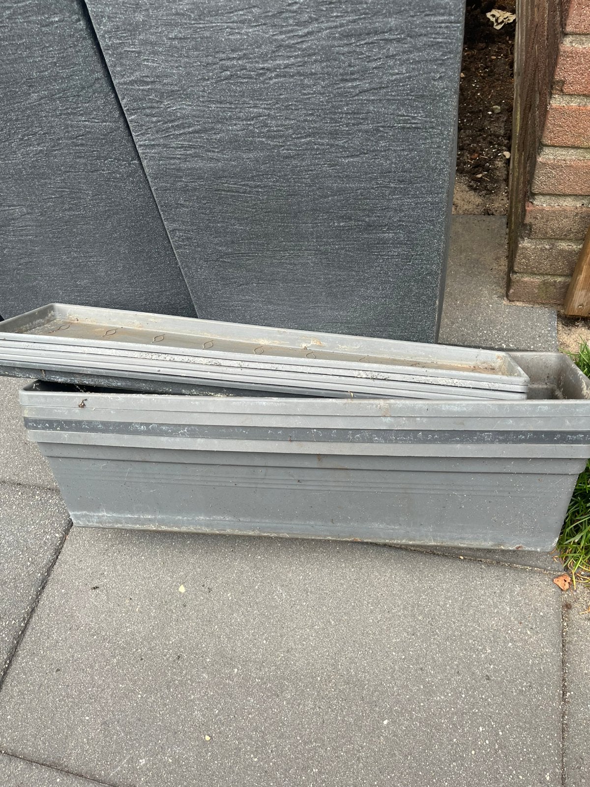 Manden en balkon bakken, Tuin en Terras, Bloembakken en Plantenbakken, Ophalen, Minder dan 30 cm, Balkon, Rond