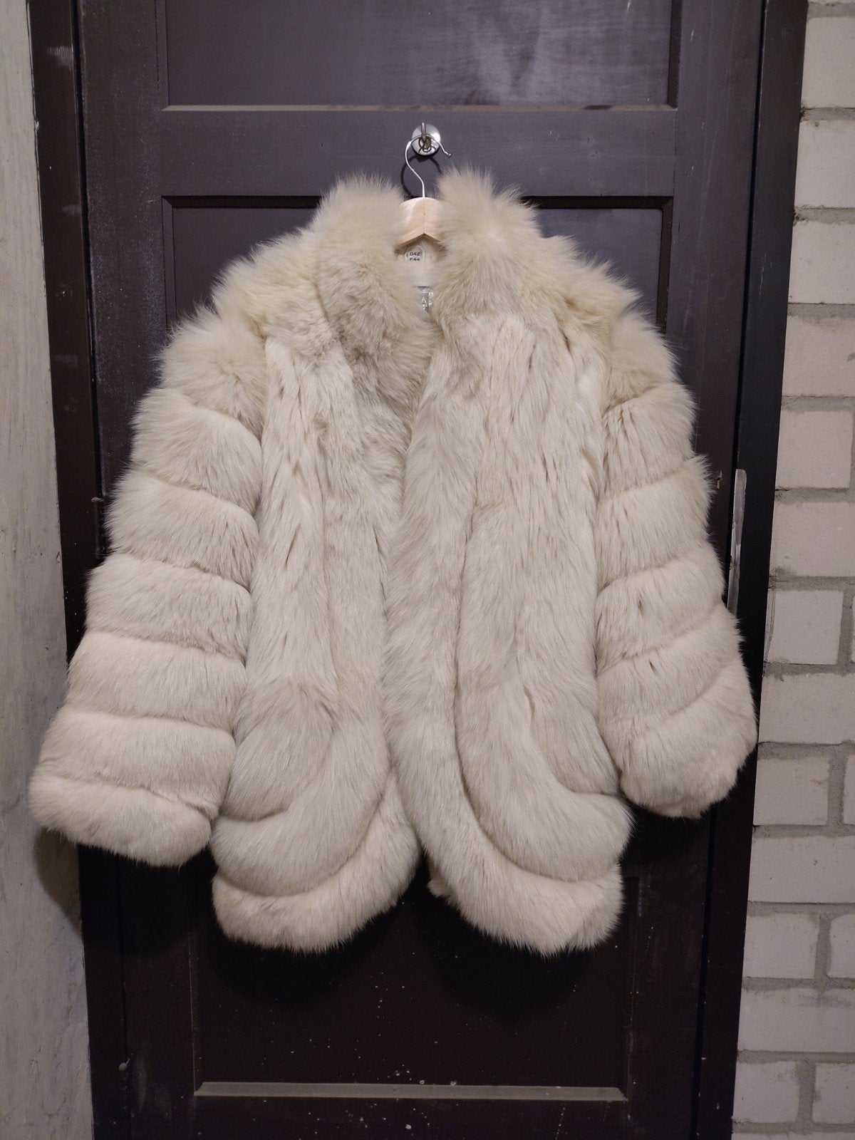 Vintage Saga Fox Bontjas - Crème/Wit, Kleding | Dames, Jassen | Winter, Maat 38/40 (M), Verzenden, Wit, Saga Fox