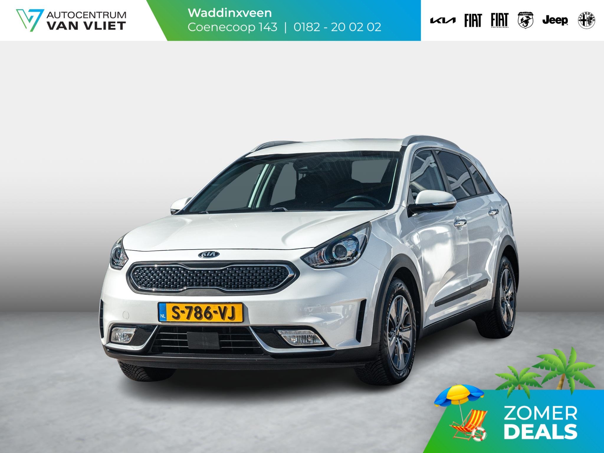 Kia Niro 1.6 GDi Hybrid BusinessLine l Camera l Stoel Stuurv, Auto diversen, Automaat, Kia, 1580 cc, Wit
