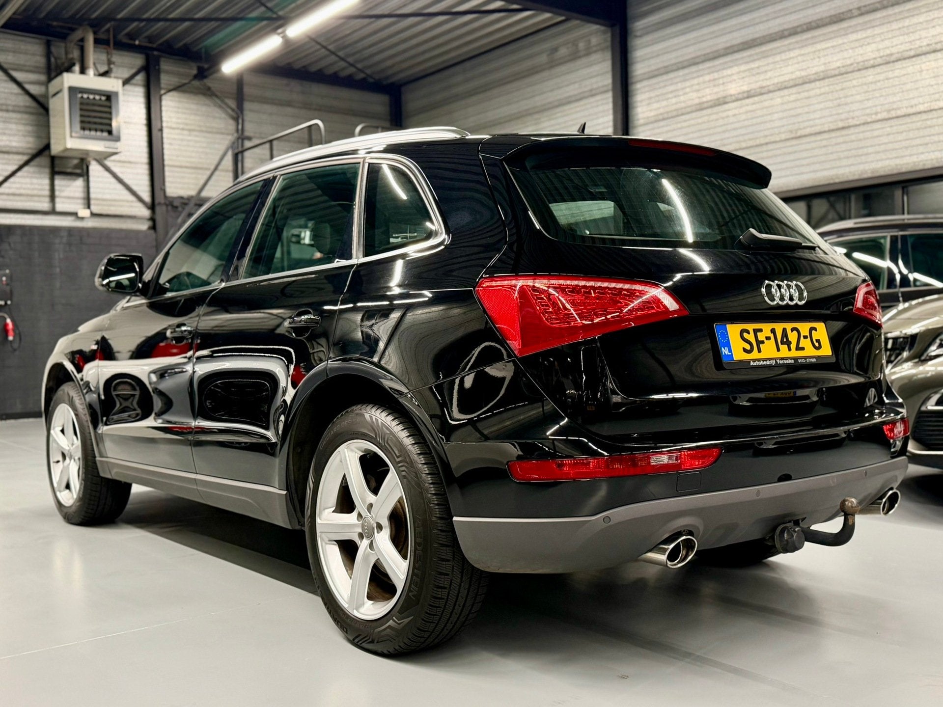 Audi Q5 2.0 TFSI Quattro S Line Automaat l Leder l Pano l Tr, Auto's, Automaat, Gebruikt, Zwart, 4 cilinders