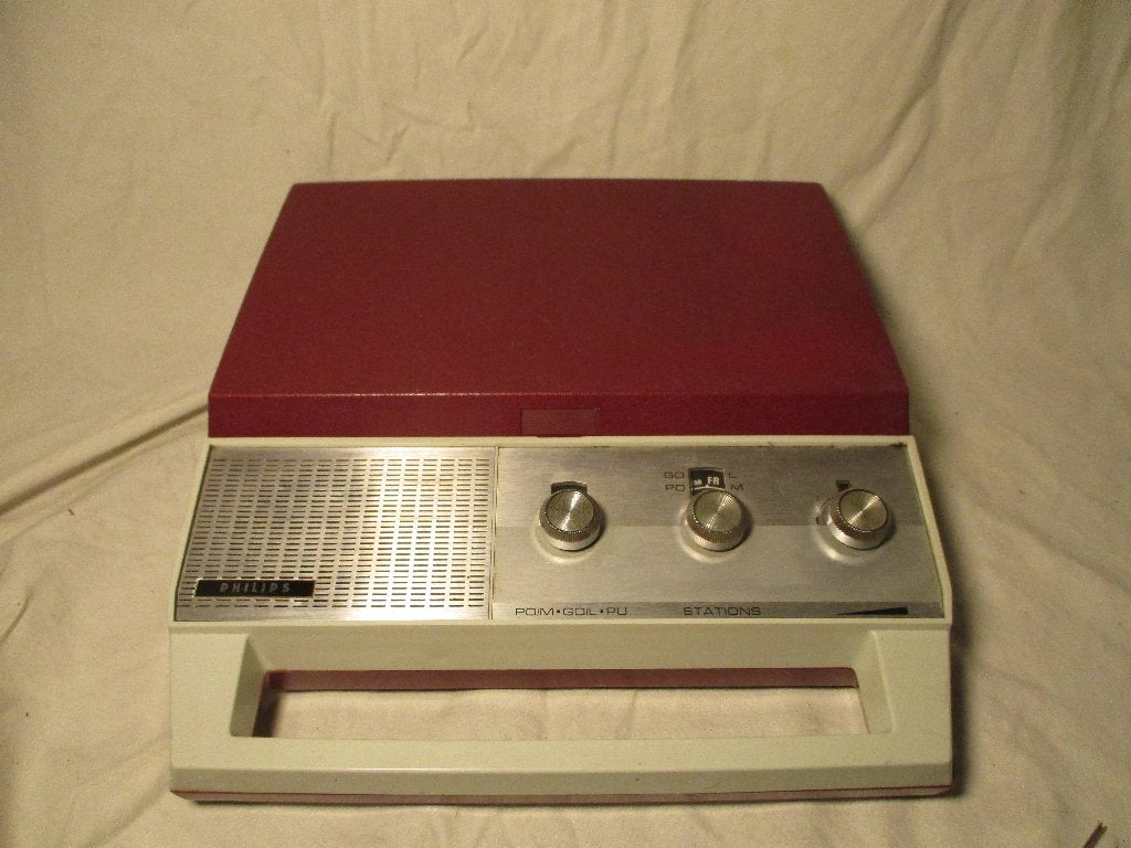Philips platenspeler op batterijen jaren 60, Audio, Tv en Foto, Ophalen of Verzenden, Refurbished, Thorens