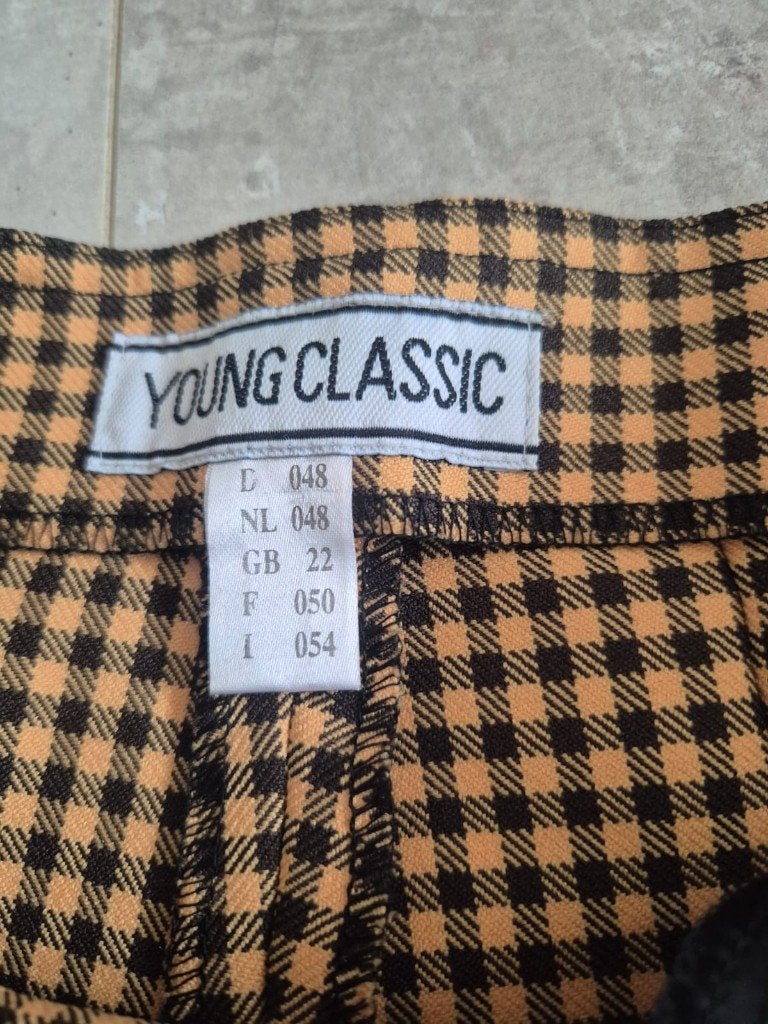 Ruitenbroek zwart geel maat 48, Zwart, Youngh classic, Maat 46/48 (XL) of groter, Ophalen of Verzenden