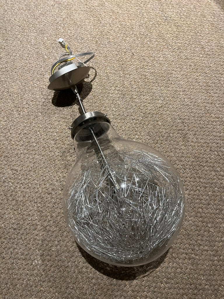Foto 4 van Hanglamp ‘Wire’ in Glas en RVS