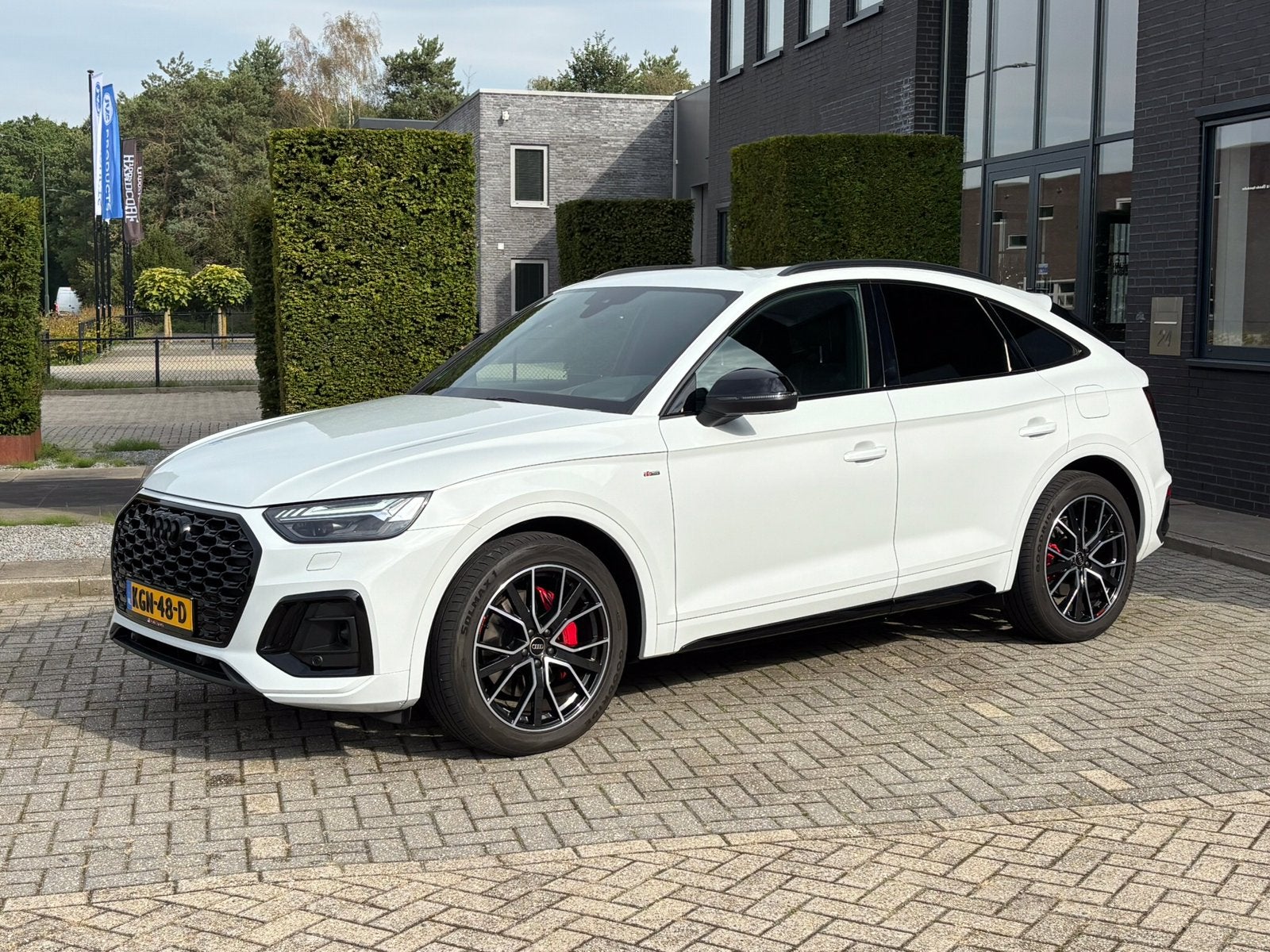 Audi Q5 55 Tfsi e S-line, Pano dak, RS int, luchtvering Hud, Auto's, Automaat, 4 cilinders, Wit, Vierwielaandrijving