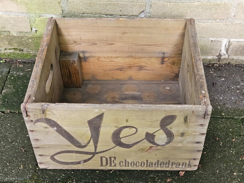 Vintage Yes chocolade drank kist, Ophalen