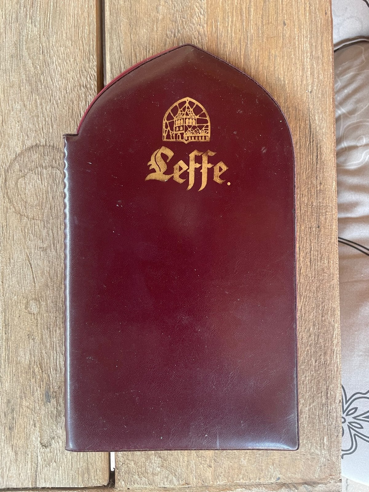 Leffe Menumap / Bierkaart - Vintage, Verzamelen, Biermerken, Ophalen of Verzenden, Gebruikt, Overige typen, Leffe
