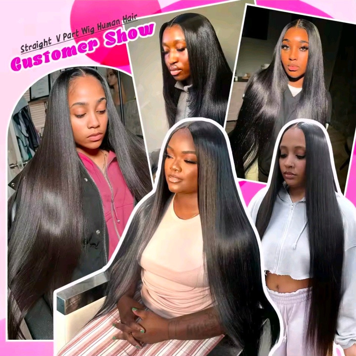 Brazilian hair V part wig 36inch, Ophalen of Verzenden, Pruik of Haarverlenging