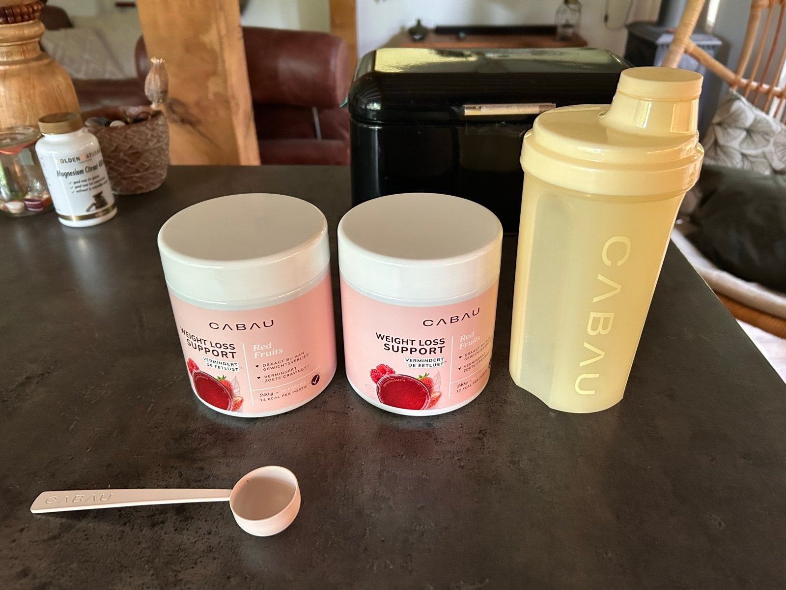 Cabau Weight Loss Support Red Fruits + Shaker & Scoop, Sport en Fitness, Gezondheidsproducten en Wellness, Ophalen of Verzenden