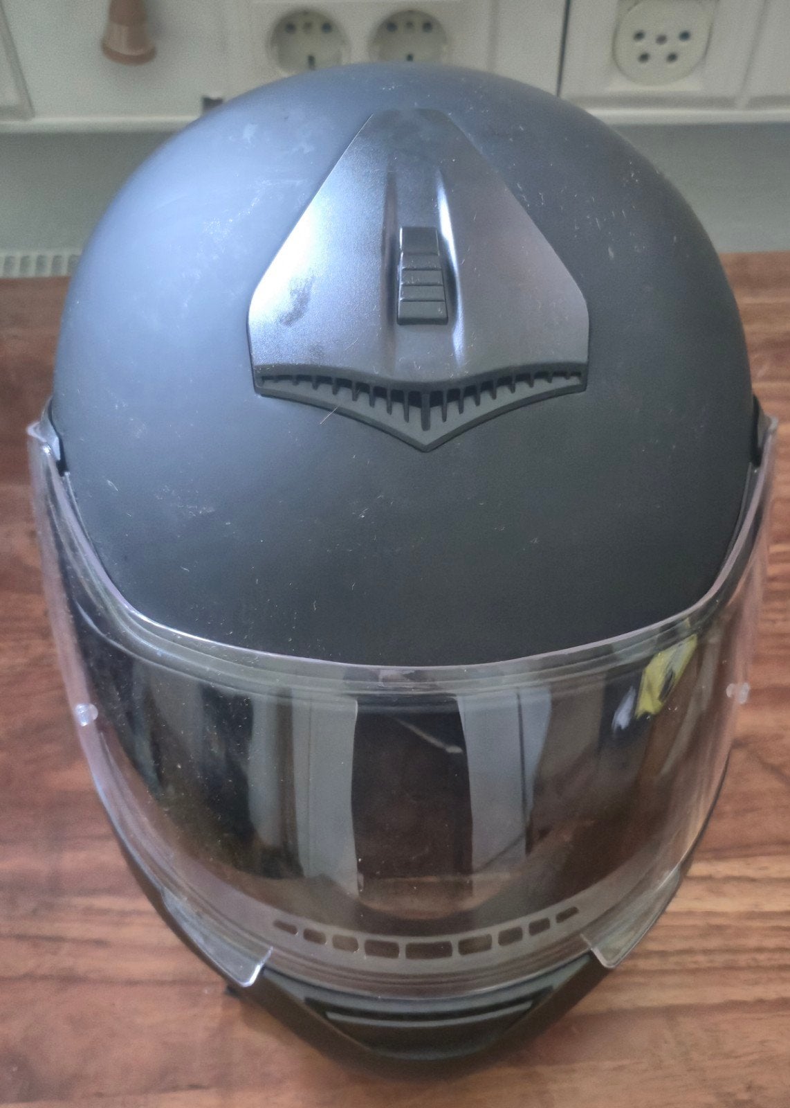 Systeemhelm brommer met zonnebril maat m, M, Systeemhelm, Dames, Tweedehands