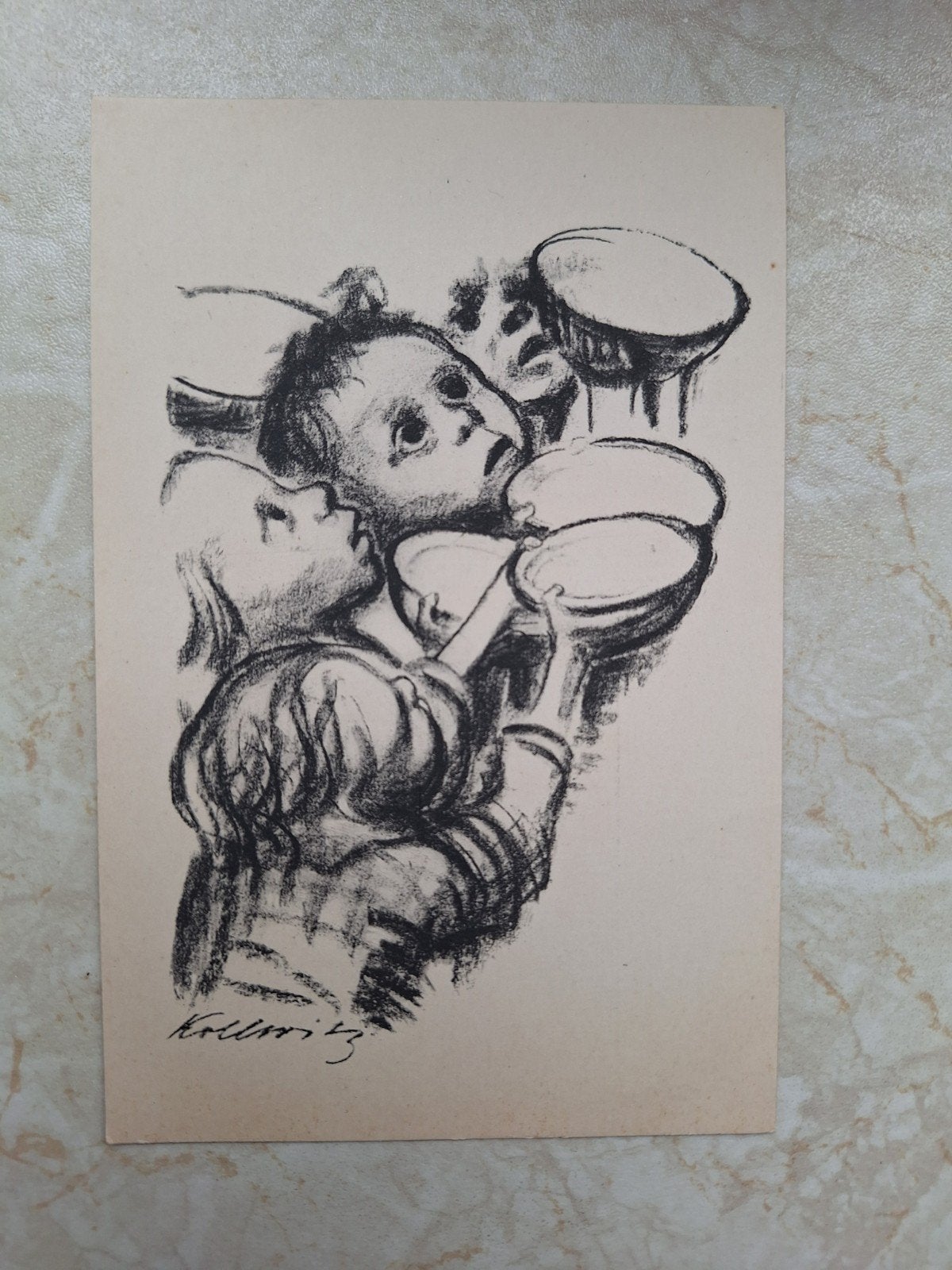 K.Kollwitz: "Deutschlands Kinder hungern" - Originele lit, Ophalen of Verzenden