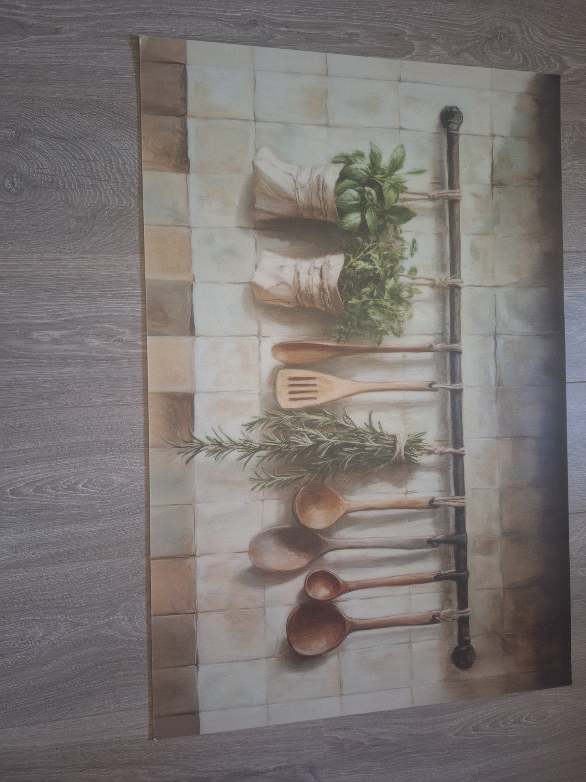 Nieuw Zelfklevend Spatscherm Keuken met Kruidenprint, Ophalen, Meerkleurig, Nieuw, Kunststof