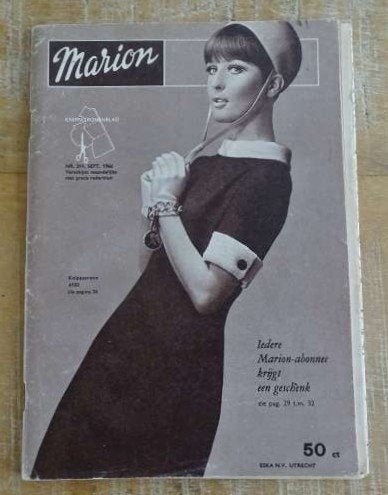 Marion zelfmaakmode nr. 219 september 1966 vintage mode, Verzenden, Zo goed als nieuw, Vrouw, Marion