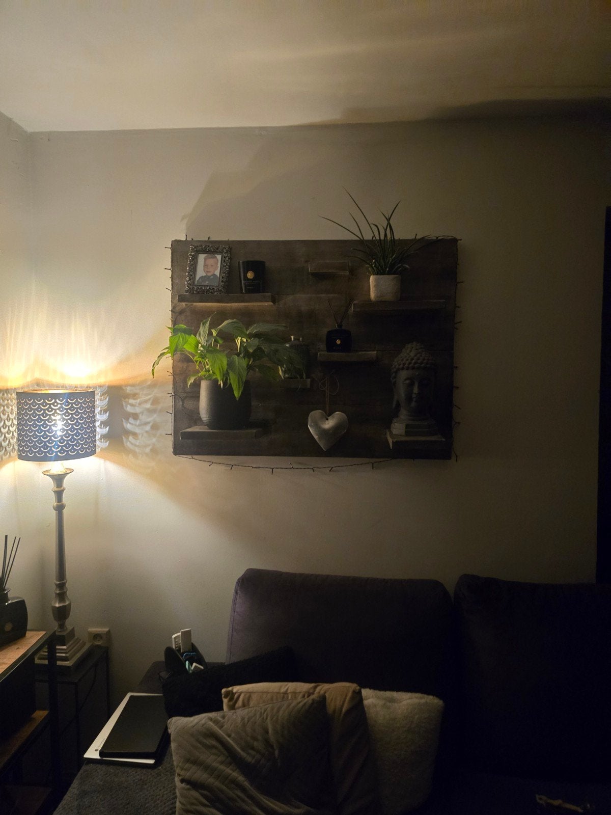 Decoratieve wandplank van steigerhout, Ophalen, Hout, Gebruikt, Landelijk