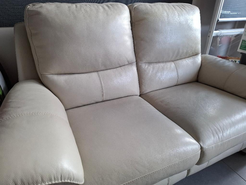 Lederen zetel (elektrische relax), Ophalen, Zo goed als nieuw, 75 tot 100 cm