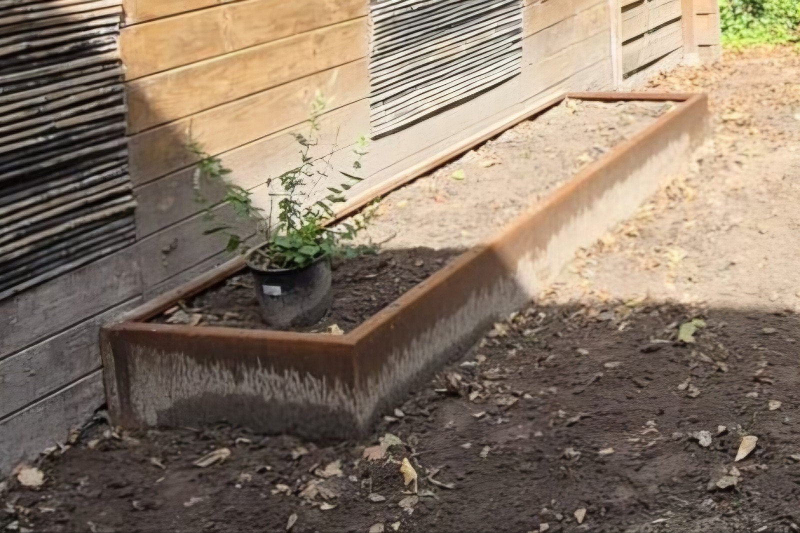 Cortenstalen bloembak 300x70x30 cm, 3mm dik, Tuin en Terras, Ophalen, 100 cm of meer, Zo goed als nieuw, Metaal
