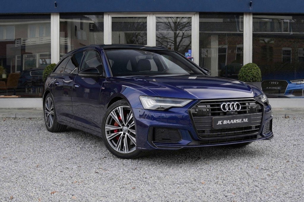 Audi A6 55 TFSI E QUATTRO S-LINE/PANO/MATRIX/360/20 INCH, 53 km, Gebruikt, Blauw, Plug-in hybride
