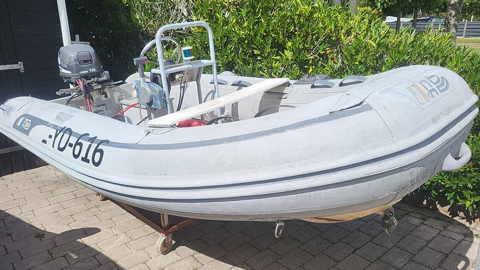 inruil console alluminium ab rib 350, Watersport en Boten, Ophalen of Verzenden, Zo goed als nieuw, Kunststof, Buitenboordmotor