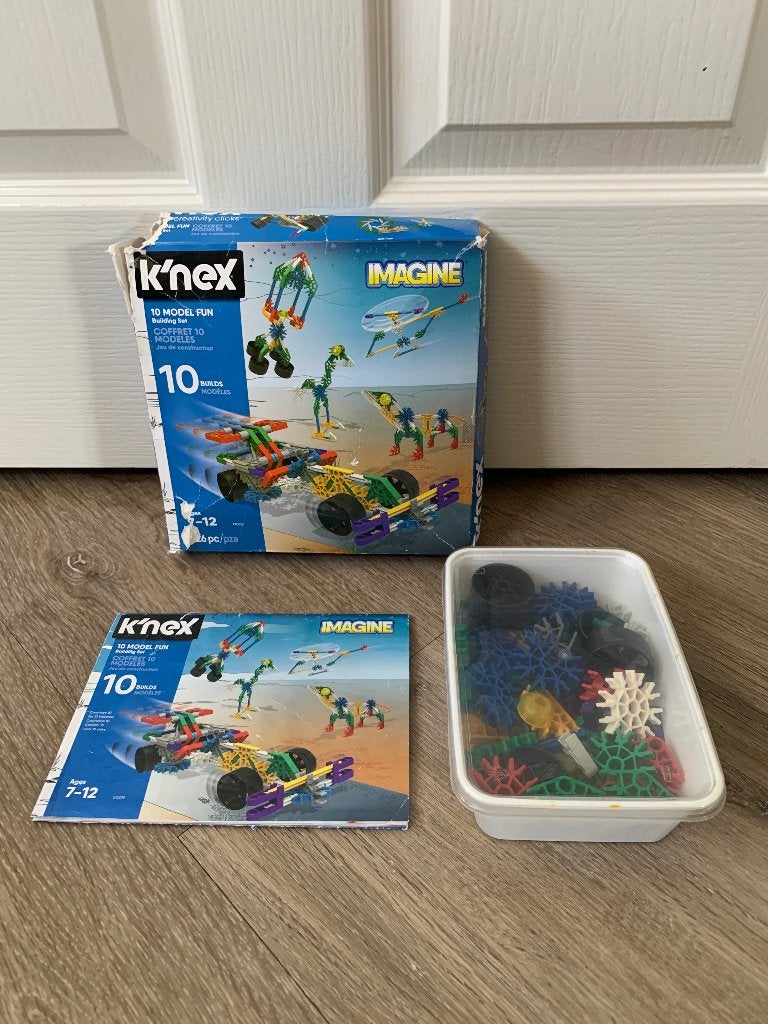 K'nex, knex 10 modellen om te bouwen 10 model fun auto, Kinderen en Baby's, Verzenden, Zo goed als nieuw, K'nex