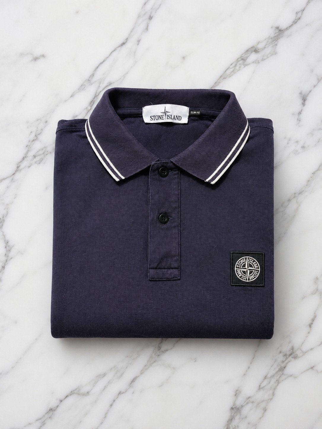 Stone Island polo - Maat S - Zo goed als nieuw, Blauw, Ophalen of Verzenden, Maat 46 (S) of kleiner, Stone Island