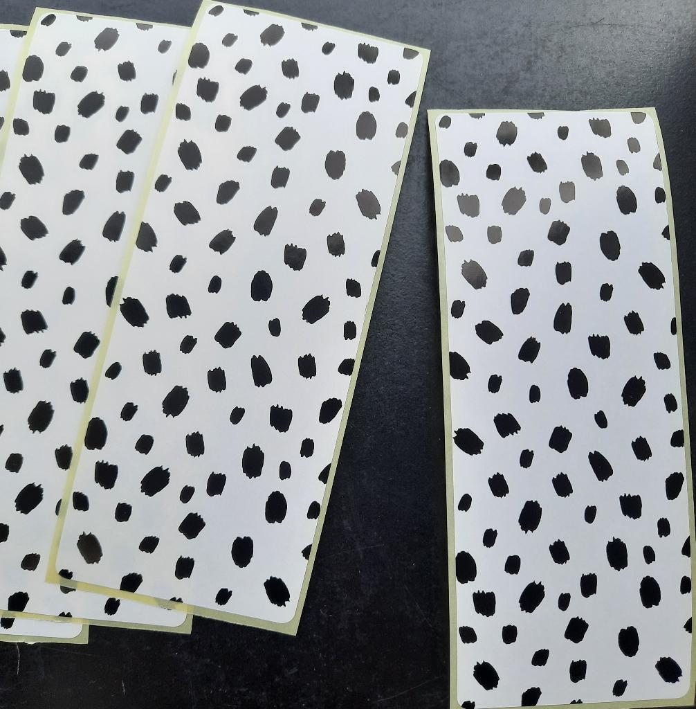 Sluitstickers cheeta print stickers dots wensetiketten stip, Verzenden, Nieuw, Meerdere stickers