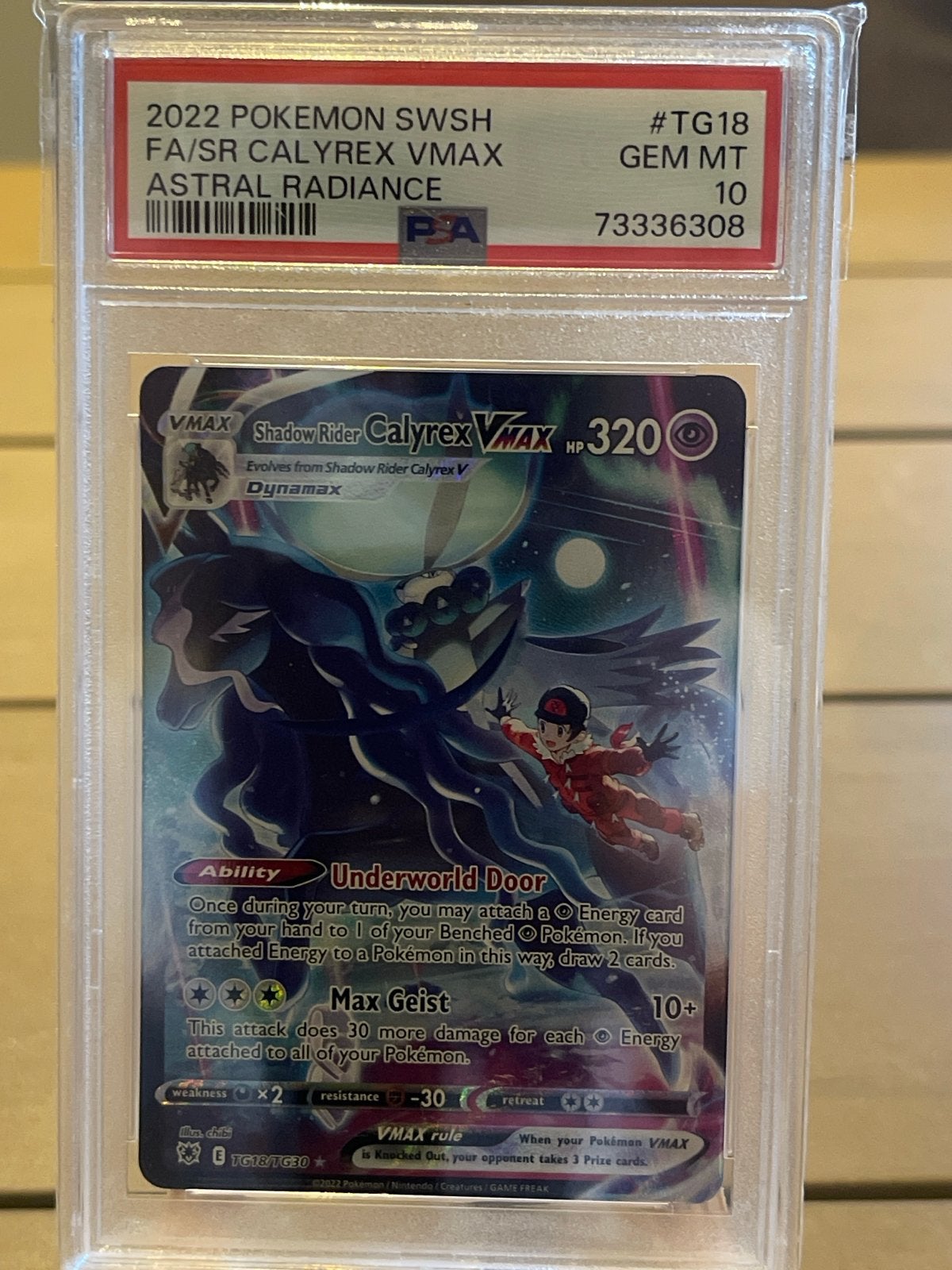 PSA 10 Shadow Rider Calyrex VMAX TG18 Astral Radiance, Ophalen of Verzenden, Nieuw, Losse kaart