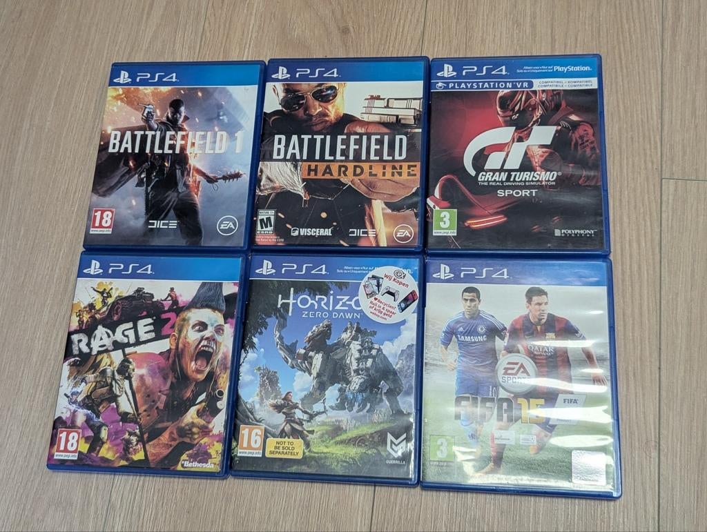 PS4 Games Bundel van 6 spellen, Gebruikt, Vanaf 18 jaar, Overige genres, Virtual Reality