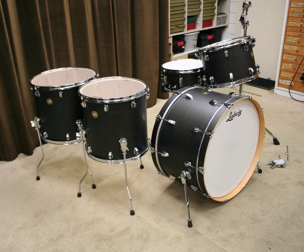 drumstel: ludwig continental zep black satin 26/14/16/18/14s, Ophalen, Zo goed als nieuw, Jouwdrumstel@gmail.com, Ludwig
