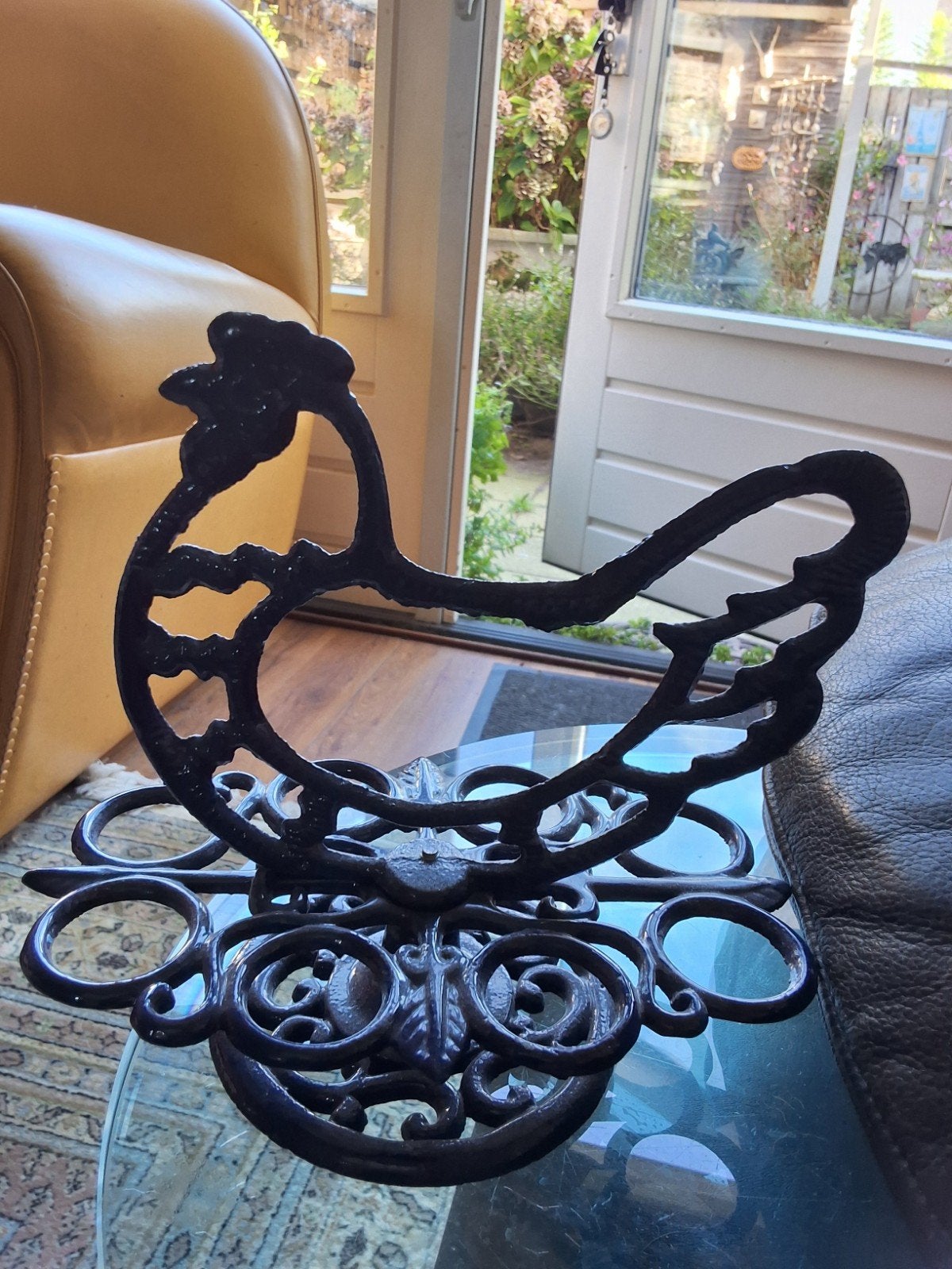 kippen Eierhouder - Gietijzer kip brocante curiosa antiek, Ophalen of Verzenden