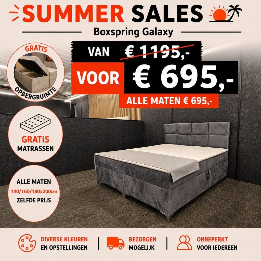 Boxspring Alle Maten Prijs 160 180 x 200cm Gratis Matras, Meerkleurig, Ophalen of Verzenden, 180 cm, 200 cm