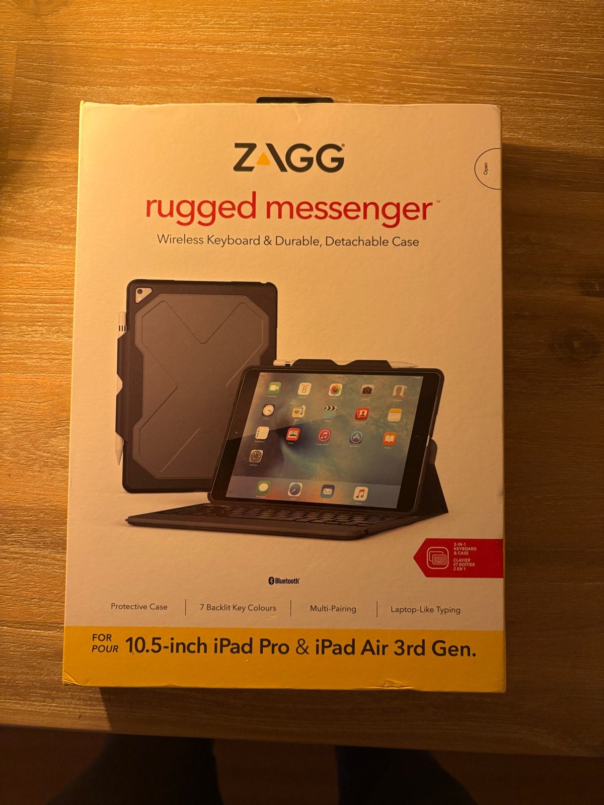 ZAGG Rugged Messenger Toetsenbord Case iPad Pro/Air 10.5 inc, Ophalen of Verzenden, Nieuw, 10 inch, Apple iPad Pro