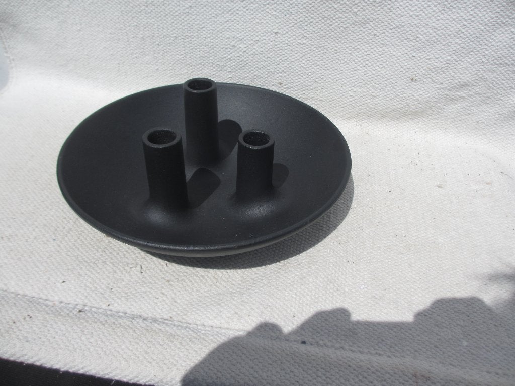 GROTE zeer zware gietijzeren kandelaar NUANCE, 10 cm, Ophalen of Verzenden, Zo goed als nieuw, Metaal