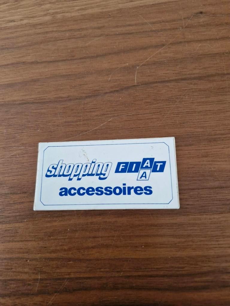 7275 Vintage Fiat Accessoires Sticker - Shopping Fiat, Ophalen of Verzenden, Gebruikt