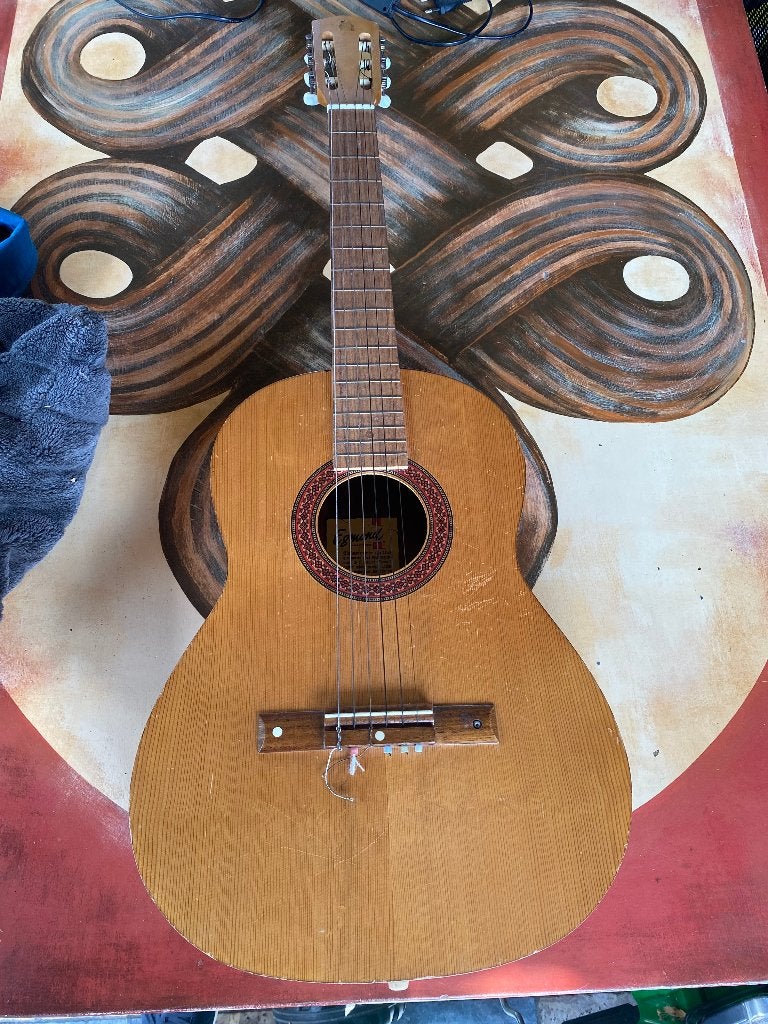 originele Egmond gitaar in goede staat, Klassieke of Spaanse gitaar, Ophalen of Verzenden, Egmond, Niet bekend