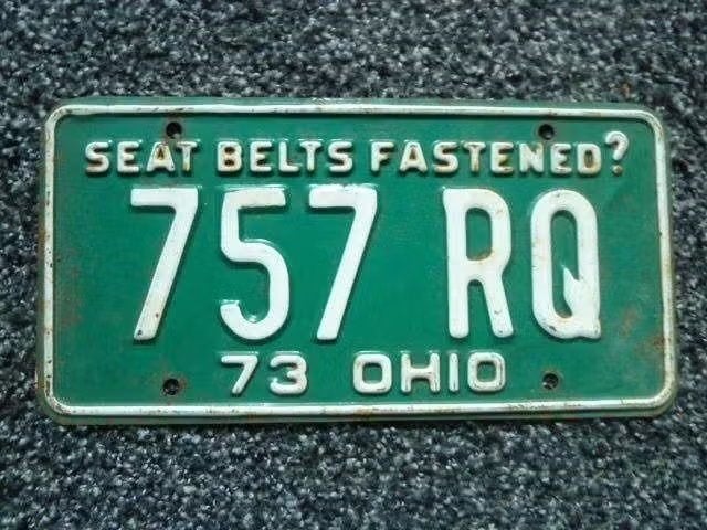 Kentekenplaat licenseplate Ohio 1973 USA, Verzenden, Gebruikt, Auto's