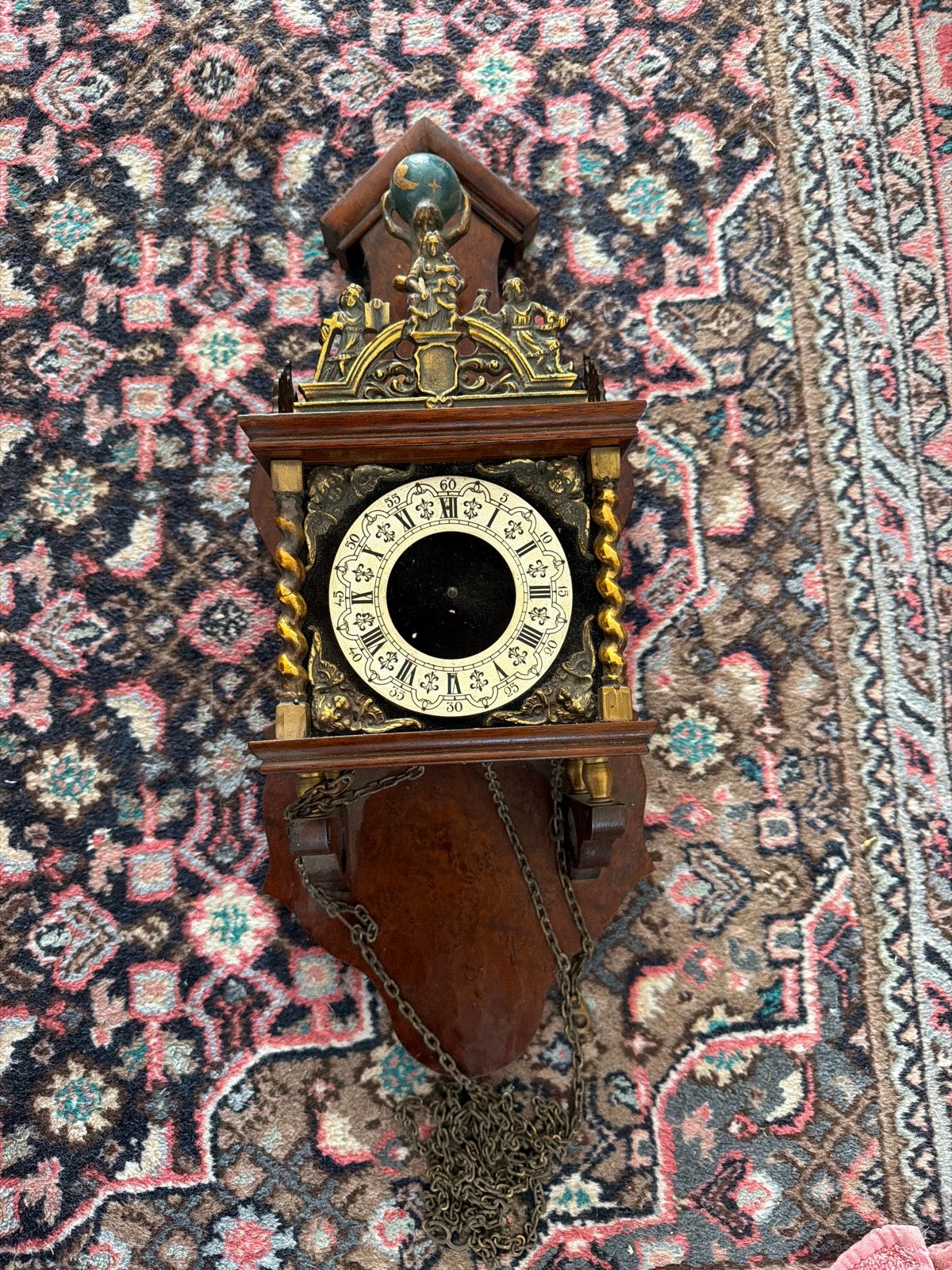 Antieke Friese Staartklok met Atlasbeeld, Ophalen