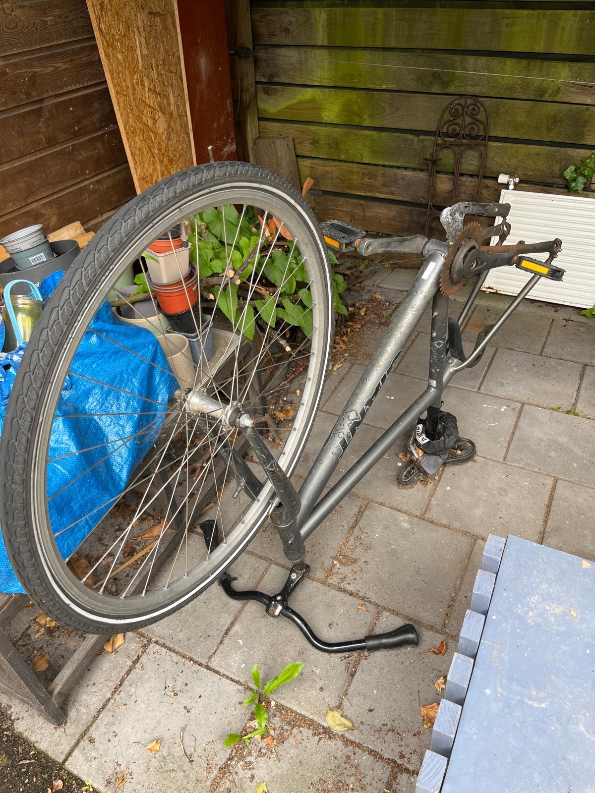 Opknapframe/fiets zonder achterwiel, Ophalen, Gebruikt, Terugtraprem, Giant