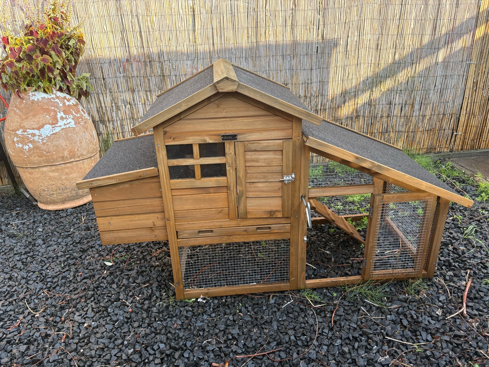 Z.g.a.n. Kippenhok Hout Met Nestkast -clochette, Dieren en Toebehoren, Ophalen, Zo goed als nieuw, Kippenhok of Kippenren