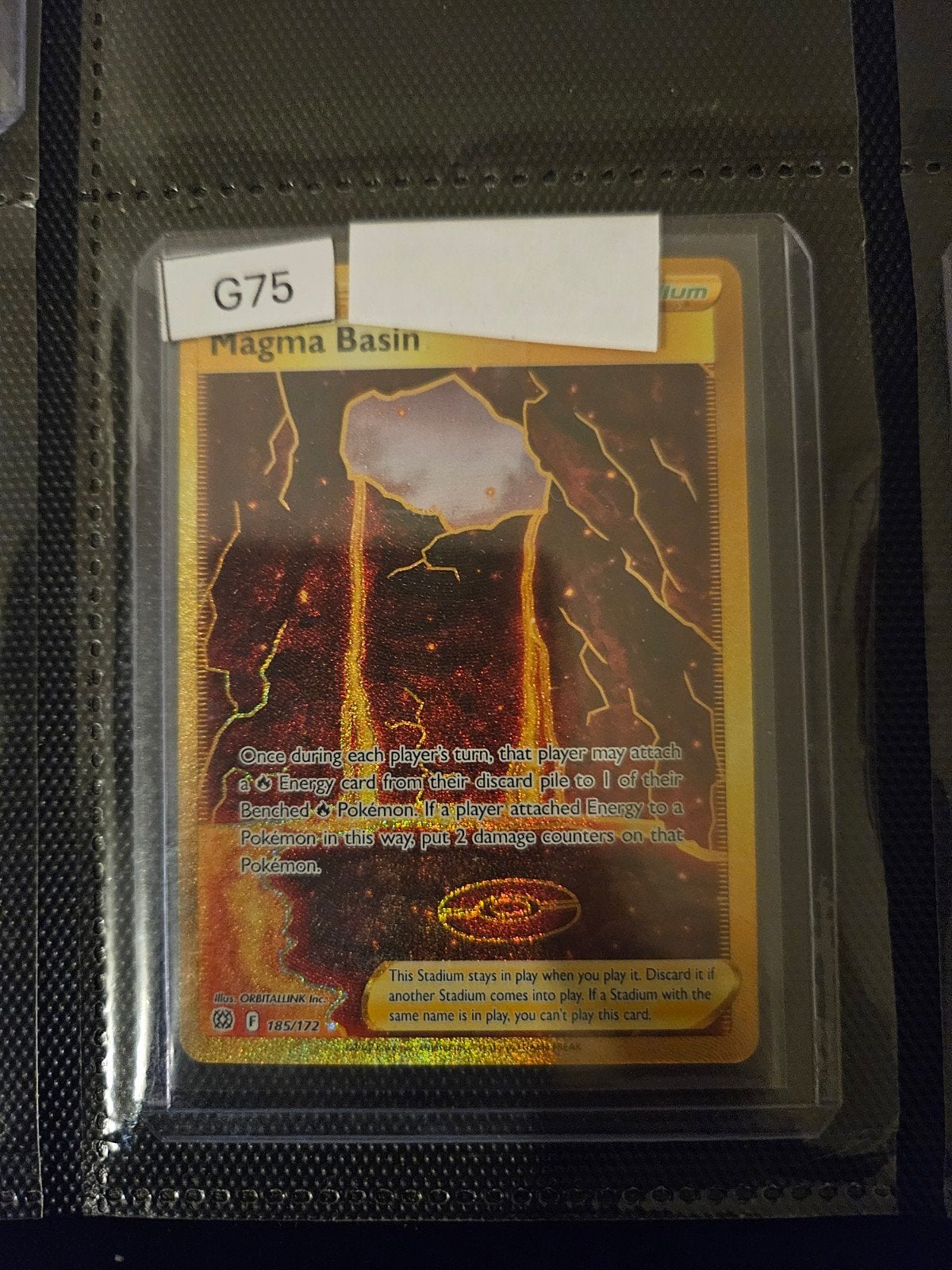 Pokemon Magma Basin 185/172 Brilliant Stars, Ophalen of Verzenden, Zo goed als nieuw, Losse kaart, Foil