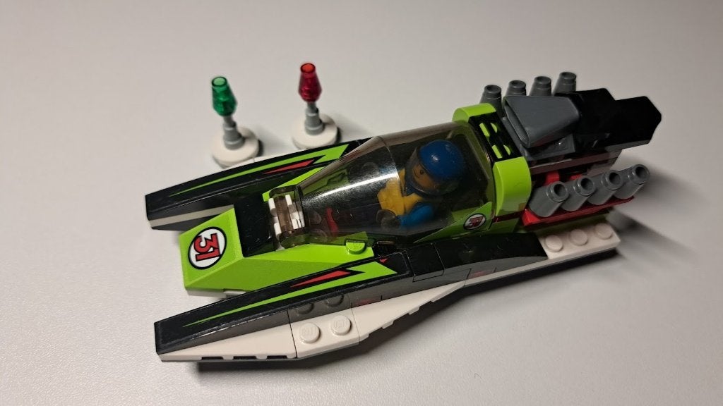 lego raceboot, City, Lego, Ophalen of Verzenden, Complete set