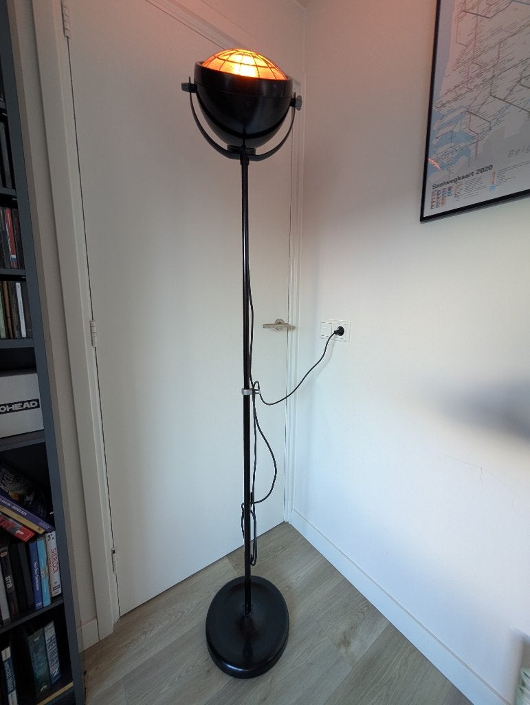 IKEA SVARTNORA vloerlamp, zwart, Ophalen, E27 (groot), Zo goed als nieuw, Glas