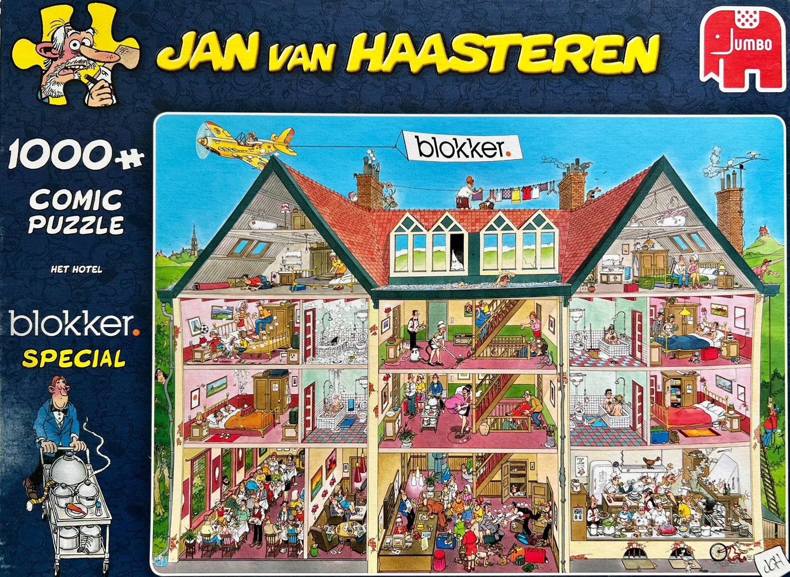 Jan van Haasteren Blokker Special “Het Hotel” 1000 stukjes, Ophalen of Verzenden, 500 t/m 1500 stukjes, Zo goed als nieuw