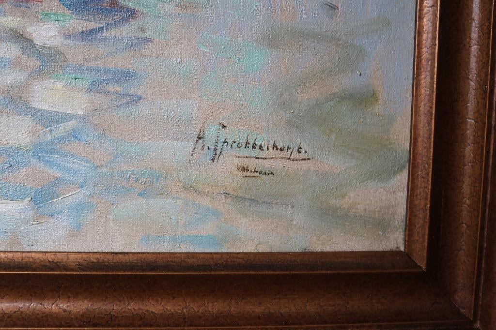 Albert Klein Sprokkelhorst (1887-1968) schilderij Volendam, Ophalen of Verzenden