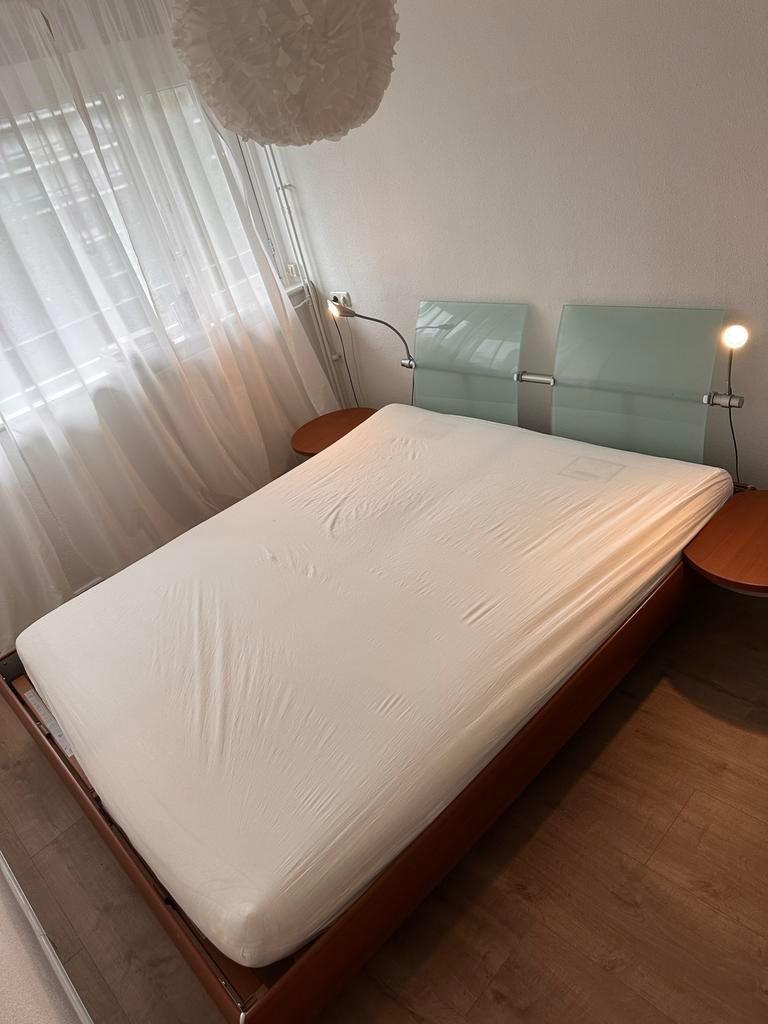 Hulsta 200x240 Tweepersoonsbed Extra Groot, Huis en Inrichting, Gebruikt, Bruin, Tweepersoons, 180 cm