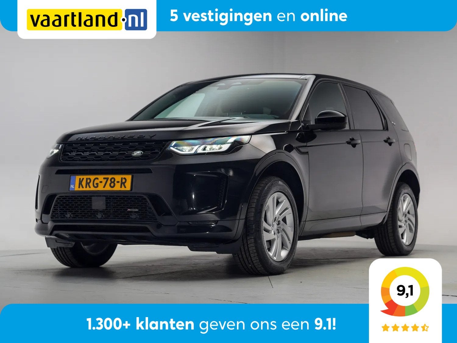 Land Rover Discovery Sport P300e 1.5 R-Dynamic S [ Cruise co, Auto's, Discovery Sport, Zwart, Leder, Bedrijf