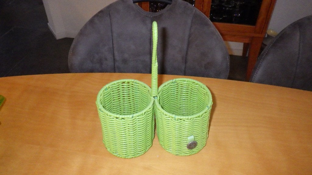 mooie groene retro flessenhouder, Ophalen of Verzenden, Overige typen