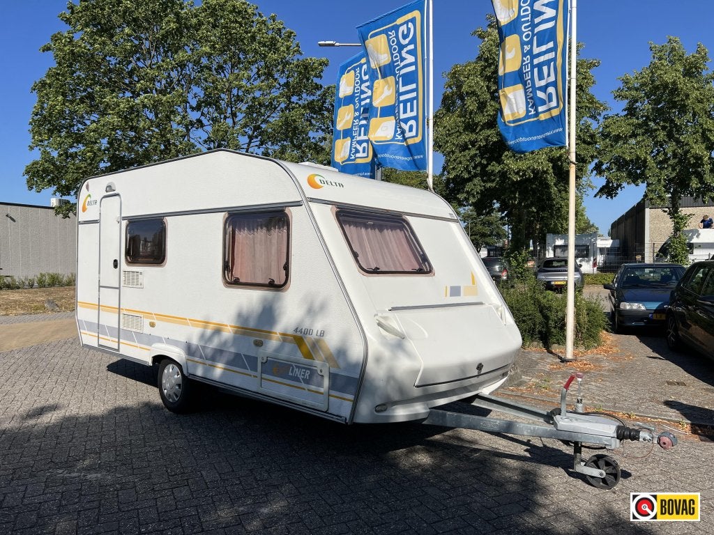 Delta Euroliner 4400 LB voortent en luifel, Caravans en Kamperen, Caravans, Bedrijf, Treinzit, 750 - 1000 kg, Overige typen