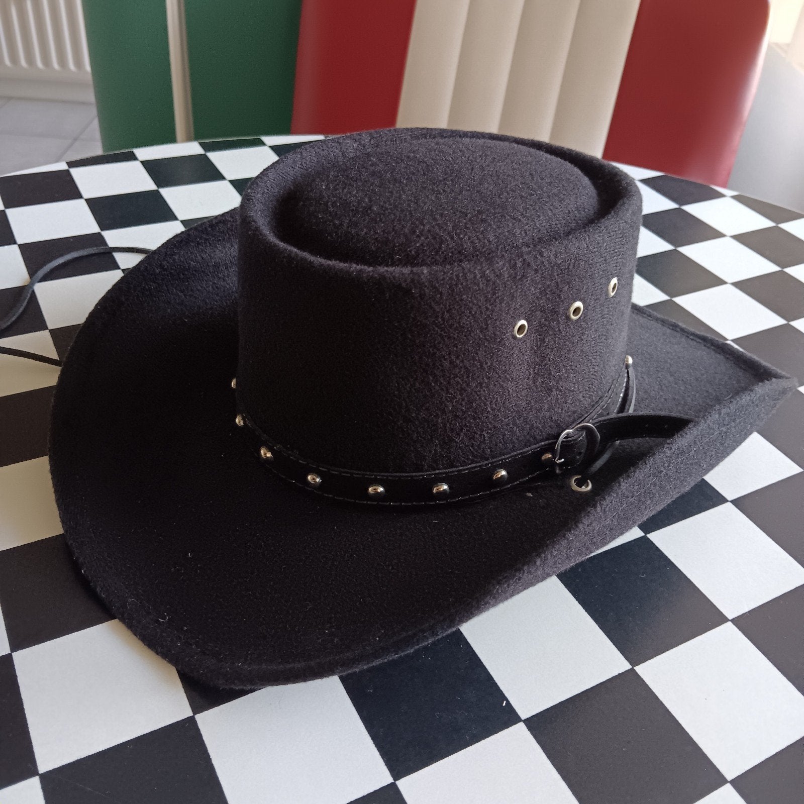 Westernhoed 55 cm Stars & Stripes, 1x gedragen,Cowboyhoed, Ophalen of Verzenden, Zo goed als nieuw