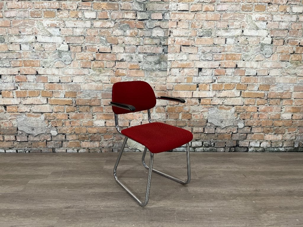 Ahrend Buisframe Sledestoel rood bij TheReSales, Ophalen, Drie, Design, Stof