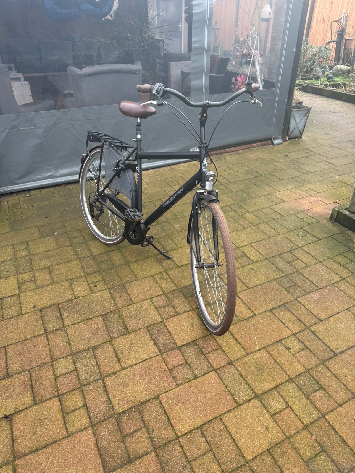 Herenfiets, Fietsen en Brommers, Fietsen | Heren | Herenfietsen, Velgrem, Versnellingen, Zo goed als nieuw, 57 tot 61 cm