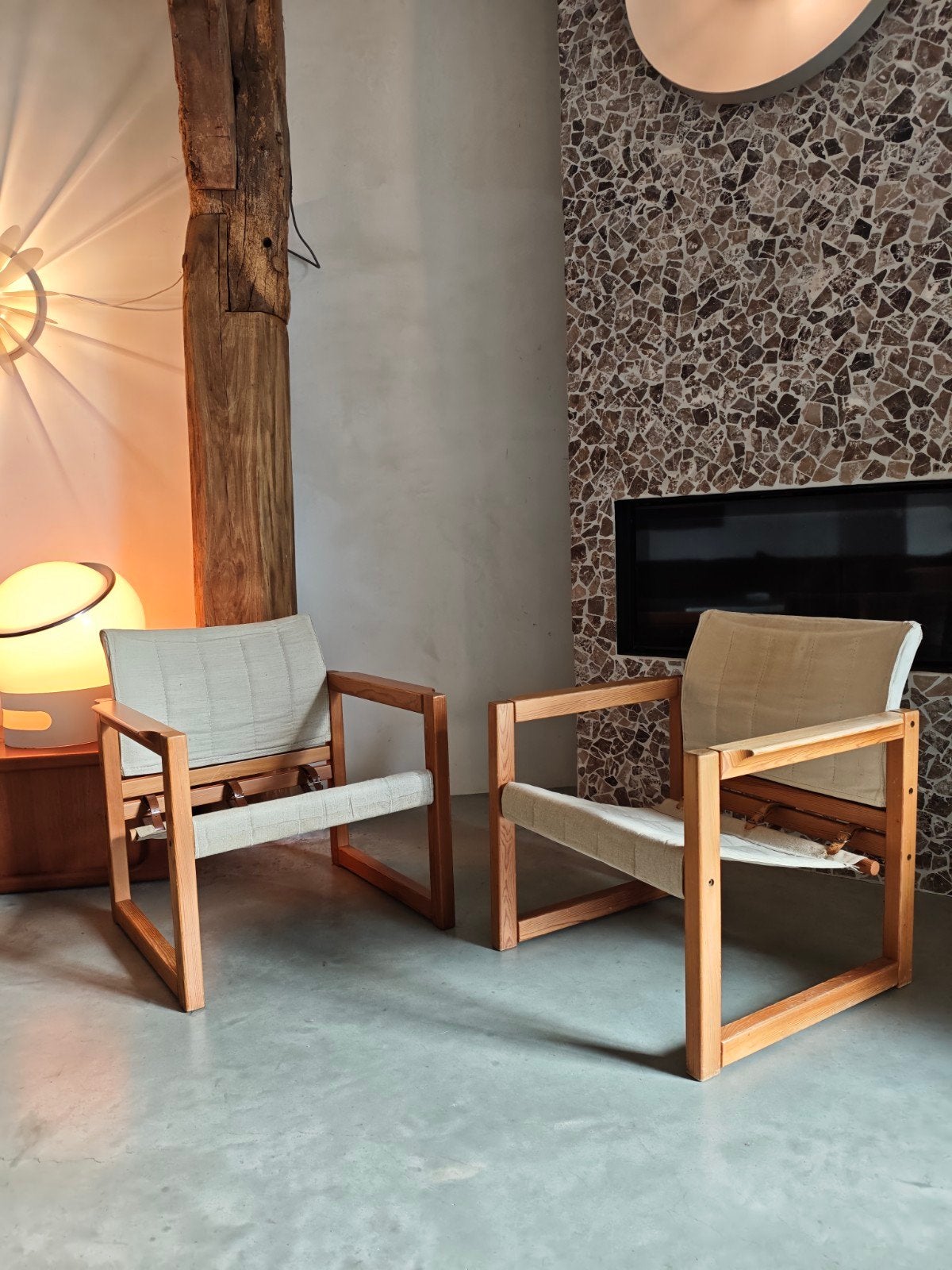 2 safari fauteuils Creafort of Karin Möbring, Ophalen, 75 tot 100 cm, 50 tot 75 cm